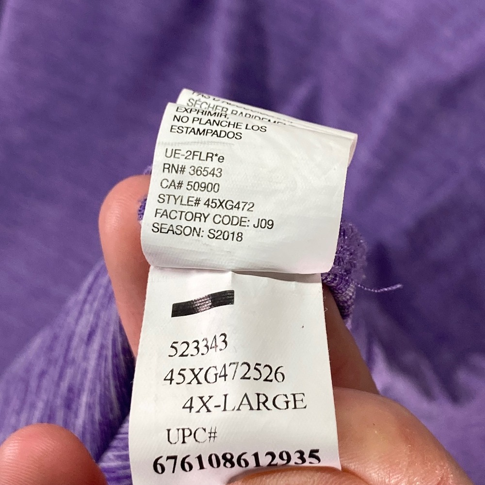 IZOD Golf Polo Shirt Mens 4XL Purple Stretch Short Sleeve - Picture 8 of 10